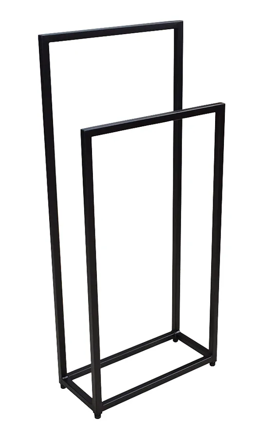 Czarny industrialny stojak na ręczniki 60 cm Ospox 4X