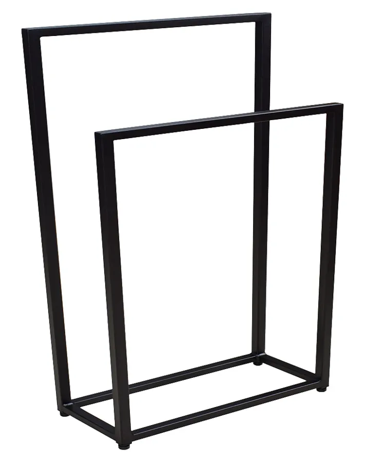 Czarny stojący wieszak na ręczniki 75 cm T9-G99