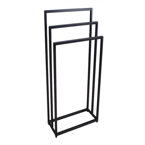 Czarny stojący wieszak na ręczniki 45 cm C5-W78