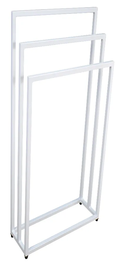 Biały potrójny stojak łazienkowy na ręczniki 45 cm S0-Z56