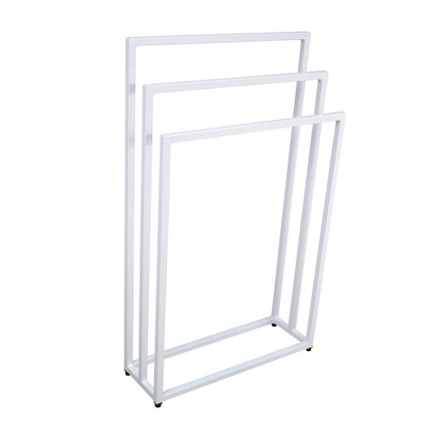 Biały stojący wieszak łazienkowy na ręczniki 60 cm M5-F52
