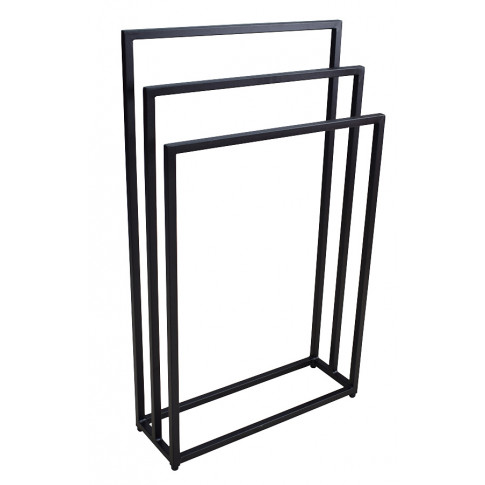 Stojak Na Czarny Ręczniki W Stylu Industrialnym 75 Cm Alokin 4X