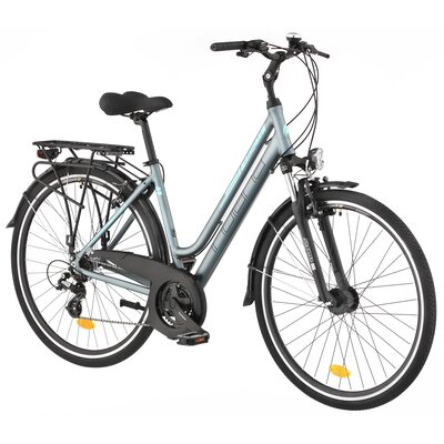 INDIANA Rower trekkingowy X-Road 3.0 D19 28 cali damski Srebrny