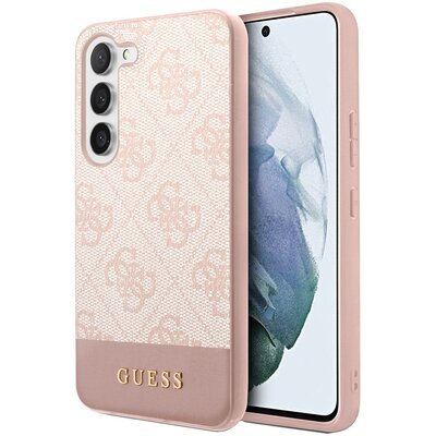 Guess GUHCS23MG4GLPI S23+ S916 różowy/pink hard case 4G Stripe Collection
