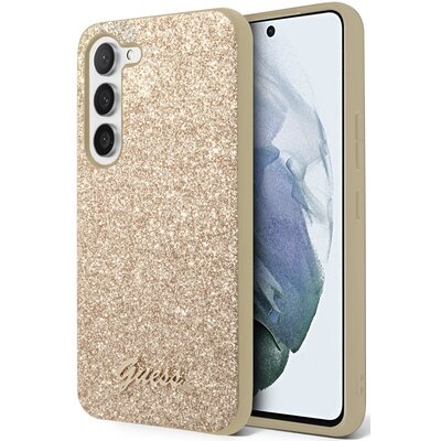 Guess GUHCS23MHGGSHD S23+ S916 złoty/gold hard case Glitter Script