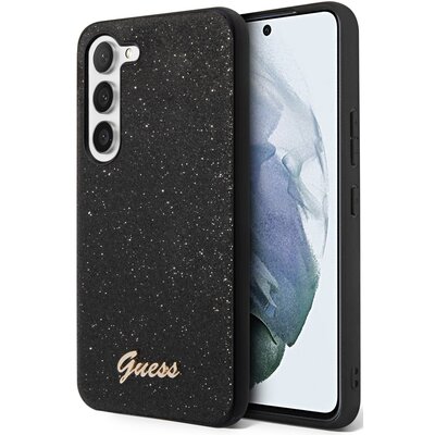 Guess GUHCS23MHGGSHK S23+ S916 czarny/black hard case Glitter Script