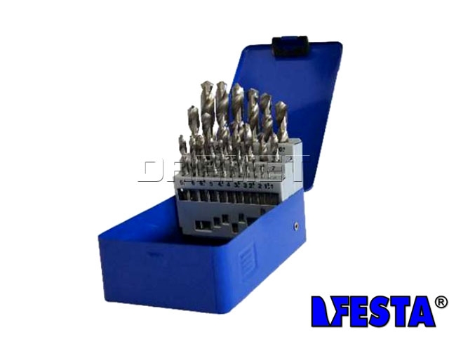 Wiertło kręte  HSS do metalu | NWKa DIN 338 - 1-13 mm | komplet 25 sztuk - FESTA Standard 063883