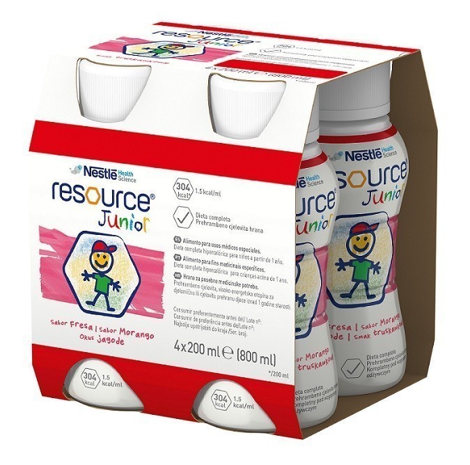 Nestle Resource Junior 4x200 ml smak truskawkowy