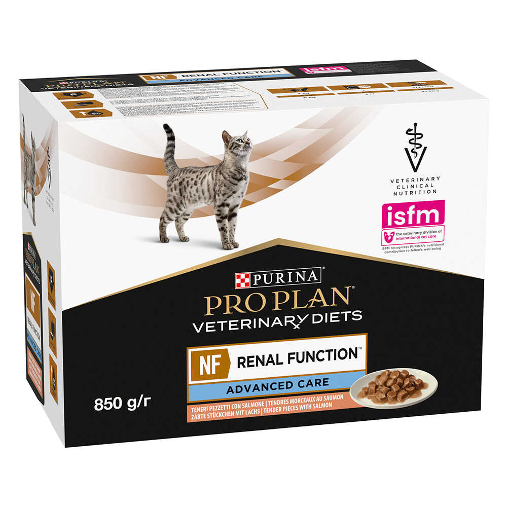 Purina Pro Plan Veterinary Diets Feline NF Advance Care, łosoś - 10 x 85 g