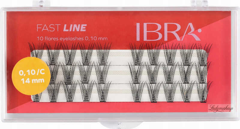 Ibra - FAST LINE - 10 Flares Eyelashes - Kępki sztucznych rzęs - 14 mm