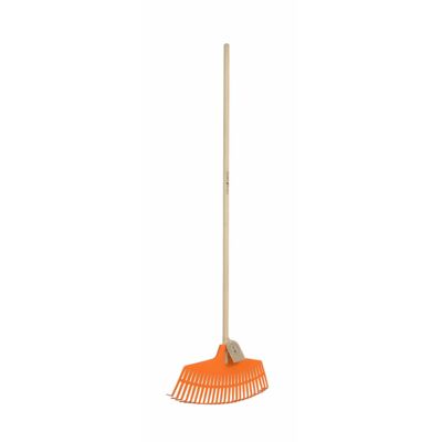 Grabie do liści plastikowe trzon drewniany