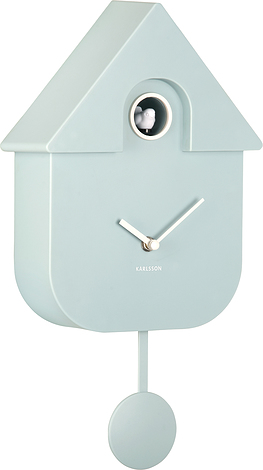 Zegar ścienny z kukułką Modern Cuckoo błękitny