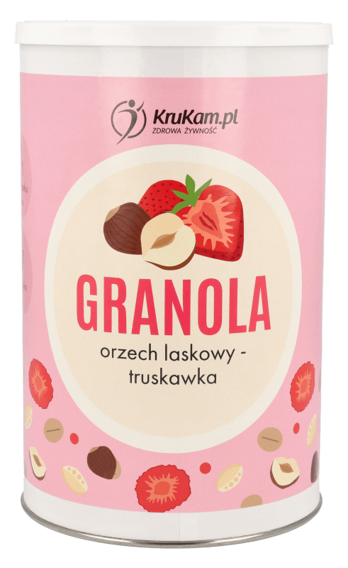 Granola orzech laskowy-truskawka 190g