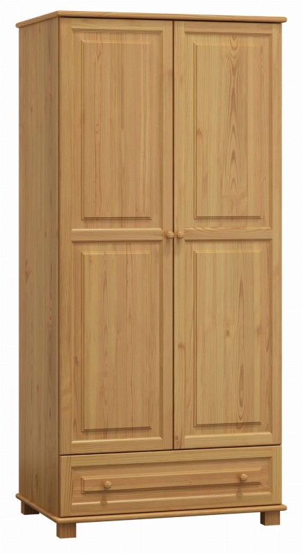 Szafa drewniana 2D nr1 wieszak/półki S80 olcha