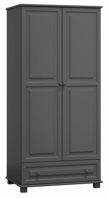 Szafa drewniana 2D nr1 wieszak S90 szara
