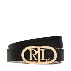 Pasek Damski Lauren Ralph Lauren Oval Rev 25 412883714003 Black/Tan