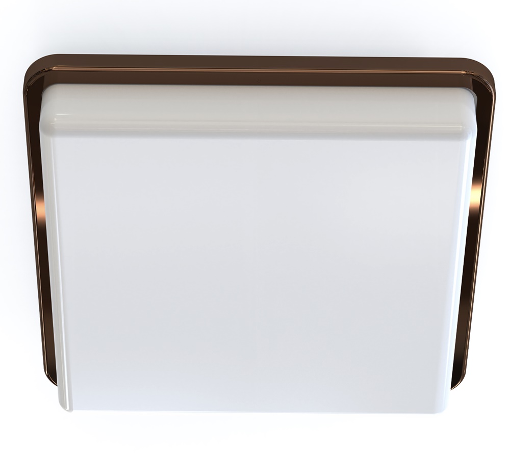 Nowodvorski Prostokątny plafon / kinkiet do łazienki TAHOE II 25cm 2xE27 brąz 10044