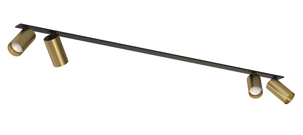 Nowodvorski Lampa 4 punktowa podtynkowa MONO SURFACE IV szer. 118cm GU10 mosiądz 7747