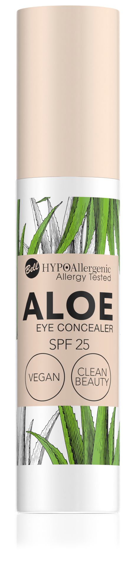 Bell Hypo Aloe Eye Concealer SPF 25, korektor pod oczy, 01, 4,8g