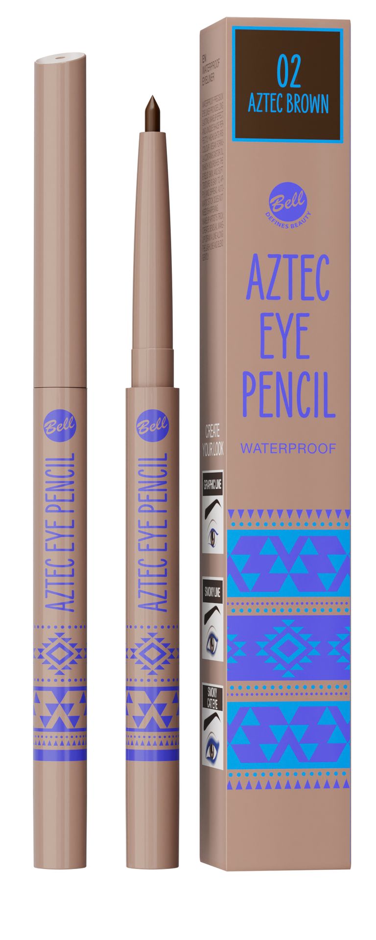 Bell konturówka do oczu Aztec Eye Pencil 002, 0,22g