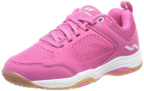 Pro Touch Rebel IV buty do siatkówki, różowe/czerwone wino/guma, rozmiar 10,5 UK, Różowo-czerwone guma do wina