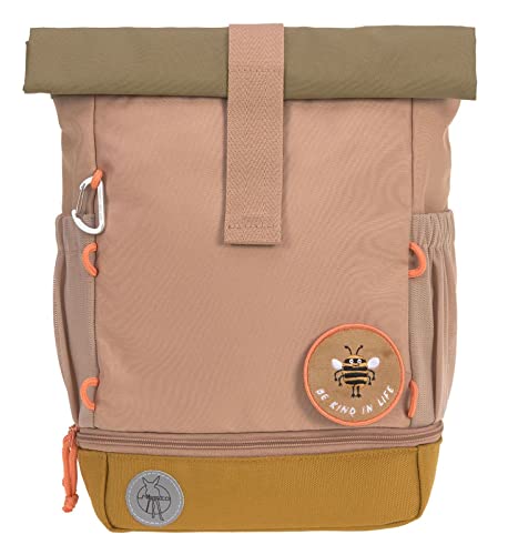 LÄSSIG Plecak do przedszkola, plecak dziecięcy, zwijany top z pasem piersiowym, wodoodporny, 11 litrów/mini rolltop Backpack Nature Hazelnut, brązowy, Einheitsgröße, plecak dziecięcy