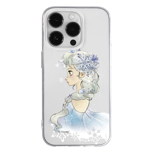 ERT GROUP etui na telefon Apple Iphone 14 PRO, case oryginalny i oficjalnie licencjonowany przez Disney, wzór Elsa 010, optymalnie dopasowane, plecki z TPU cześciowo przeźroczyste