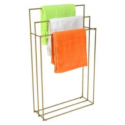 Złoty druciany stojak na ręczniki w stylu glamur - Lorgin