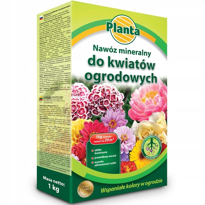 NAWÓZ DO KWIATÓW OGRODOWYCH ROŚLIN KWITNĄCYCH 1kg