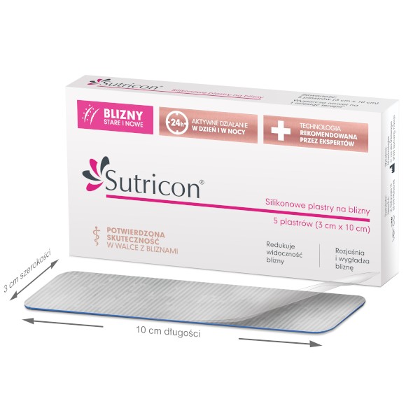 Verco Sutricon Plastry silikonowe na blizny 3x10cm