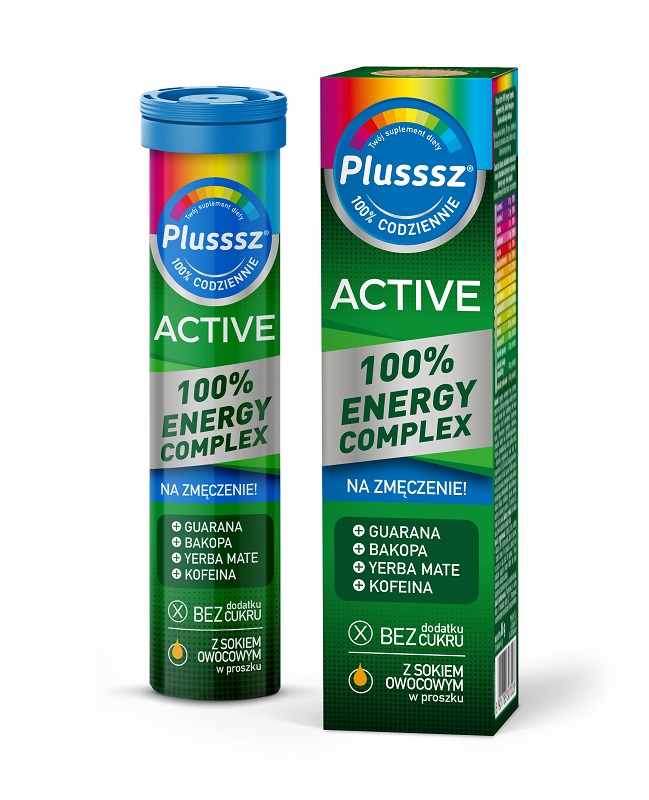 Polski Lek Plusssz Active 100% Energy Complex x 20 tabl musujących
