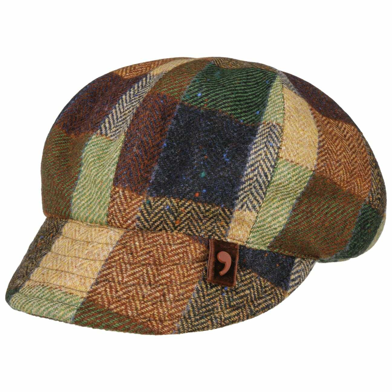 Czapka Kaszkiet Salveno Wool by Alfonso D Este, beżowo-zielony, One Size