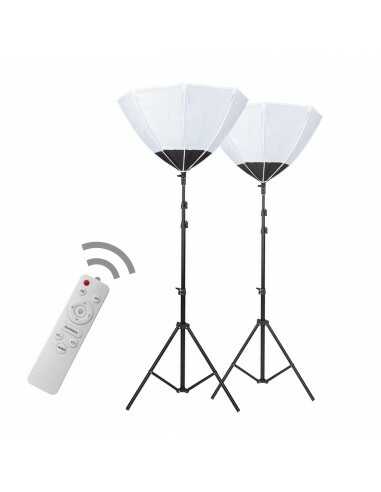 Zestaw 2 lamp Chrome  Lanterns 60cm 300W