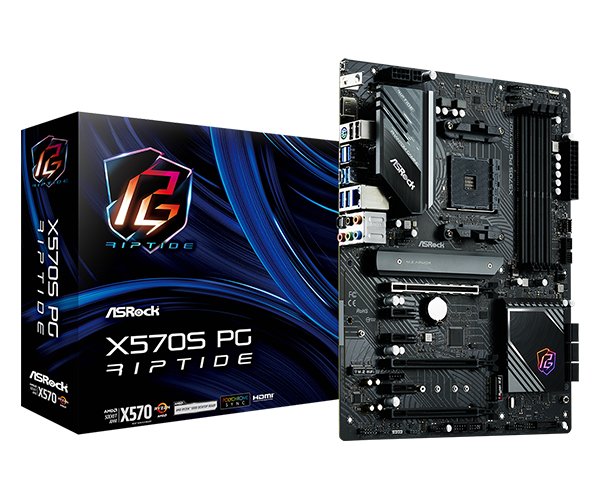 ASRock X570S PG Riptide - motherboard - ATX - Socket AM4 - AMD X570 Płyta główna - AMD X570 - AMD AM4 socket - DDR4 RAM - ATX 90-MXBHX0-A0UAYZ