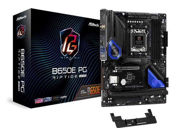 ASROCK Płyta główna B650E PG Riptide WiFi AM5 4DDR5 HDMI M.2 EATX