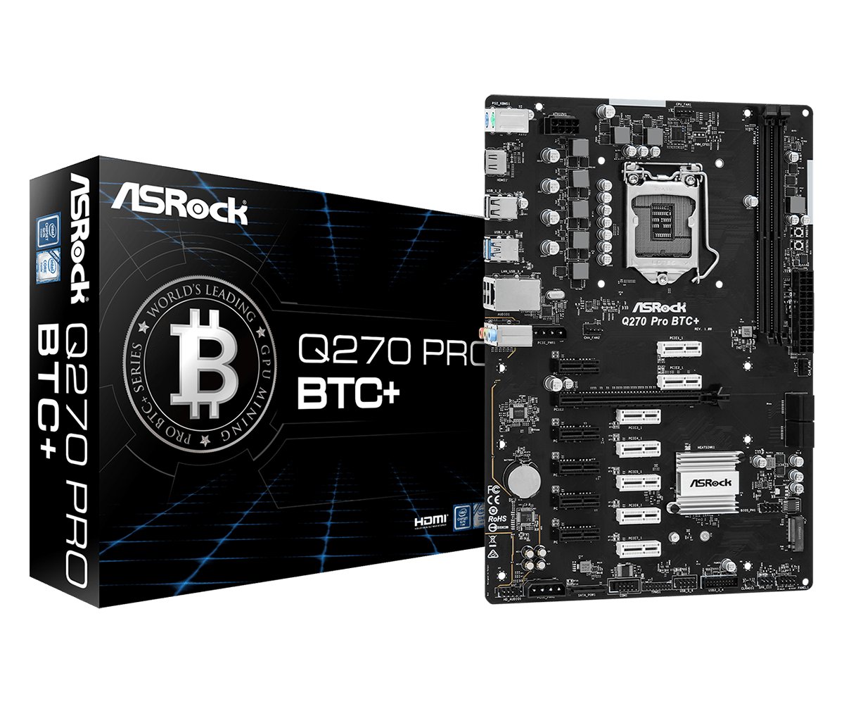 ASRock Q270 PRO BTC+ LGA 1151 12x PCI-e 3.0