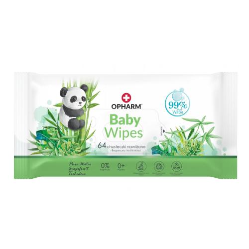 OPHARM Baby Wipes Chusteczki nawilżane, 64szt.