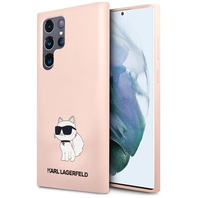 Karl Lagerfeld KLHCS23LSNCHBCP S23 Ultra S918 hardcase różowy/pink Silicone Choupette