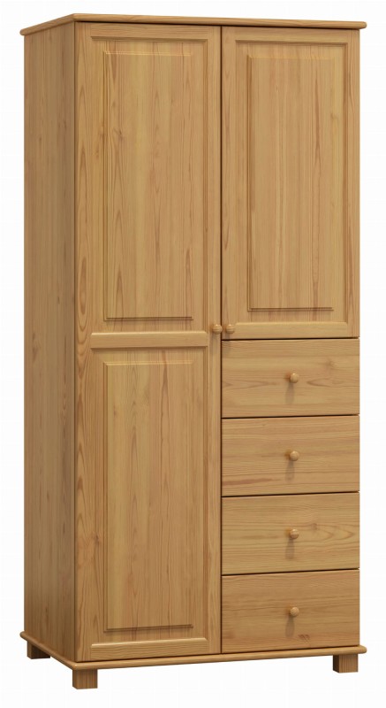 Szafa drewniana 2D nr3 wieszak/półki S90 olcha