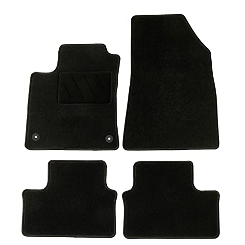 DBS - dywaniki samochodowe - wykonane na zamówienie do Clio 5 (od 2019 r.) - z klipsami mocującymi - Antypoślizgowe dywaniki samochodowe - Galaxy - 4 sztuki