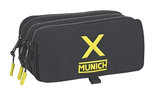 Safta MUNICH uchwyt na ramię Triple Big, etui dla dzieci, idealne dla dzieci w wieku 5-14 lat, wygodne i wszechstronne, jakość i wytrzymałość, 21.5x8x10 cm, kolor grafitowy, Grafit, Estándar, zwykły