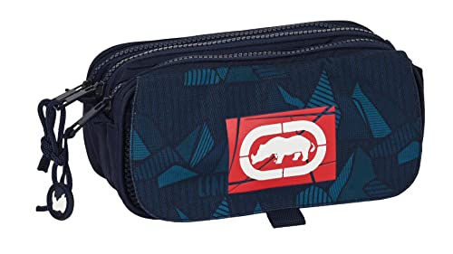 Safta ECKO UNLTD. Peaks - Triple Big, etui dla dzieci, idealne dla dzieci w wieku 5-14 lat, wygodne i wszechstronne, jakość i wytrzymałość, 21.5x8x10 cm, kolor granatowy, Granatowy, Estándar, zwykły