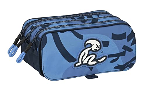 Safta Dziecko Bahia uchwyt Triple Big, etui dla dzieci, idealne dla dzieci w wieku 5-14 lat, wygodne i wszechstronne, jakość i wytrzymałość, 21.5x8x10 cm, kolor niebieski, niebieski, Estándar, zwykły