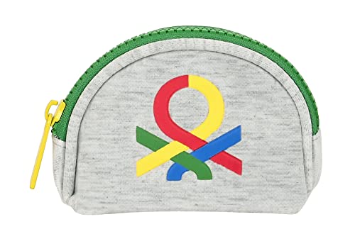 Safta BENETTON Pop portfel, mały portfel, XS, wygodny i wszechstronny, jakość i wytrzymałość, 9.5x3x8 cm, Kolor Szary, Szary, Estándar, Casual