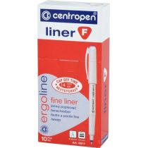 Centropen Cienkopis Liner F zielony 10 szt.