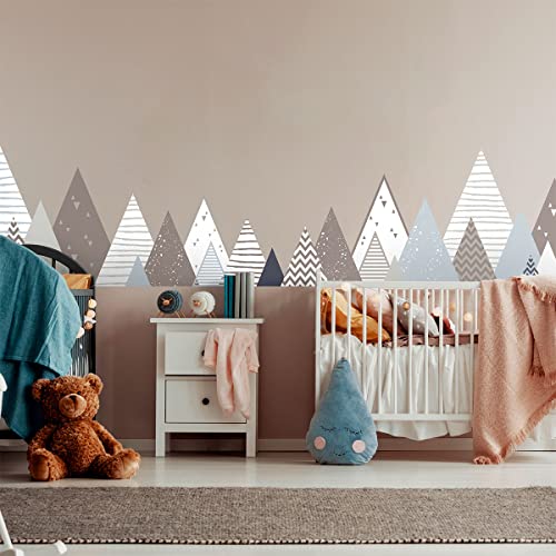 Naklejki ścienne dla dzieci - Dekoracja pokoju dziecięcego - Naklejki ścienne dla dzieci - Skandynawska naklejka ścienna - olbrzymi skandynawski gór bilka - H60 x L100 cm