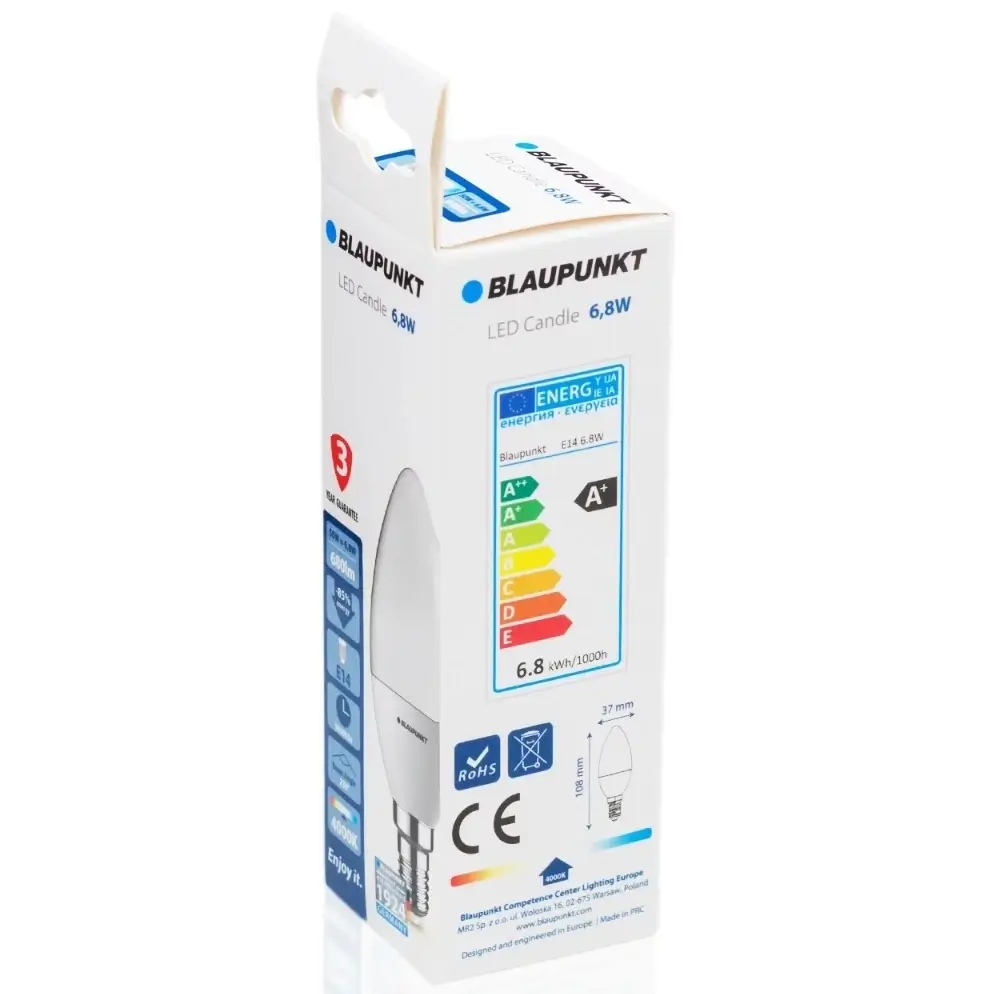 Zestaw 10 szt żarówek Blaupunkt E14-7W-NW-10 LED 7W białe