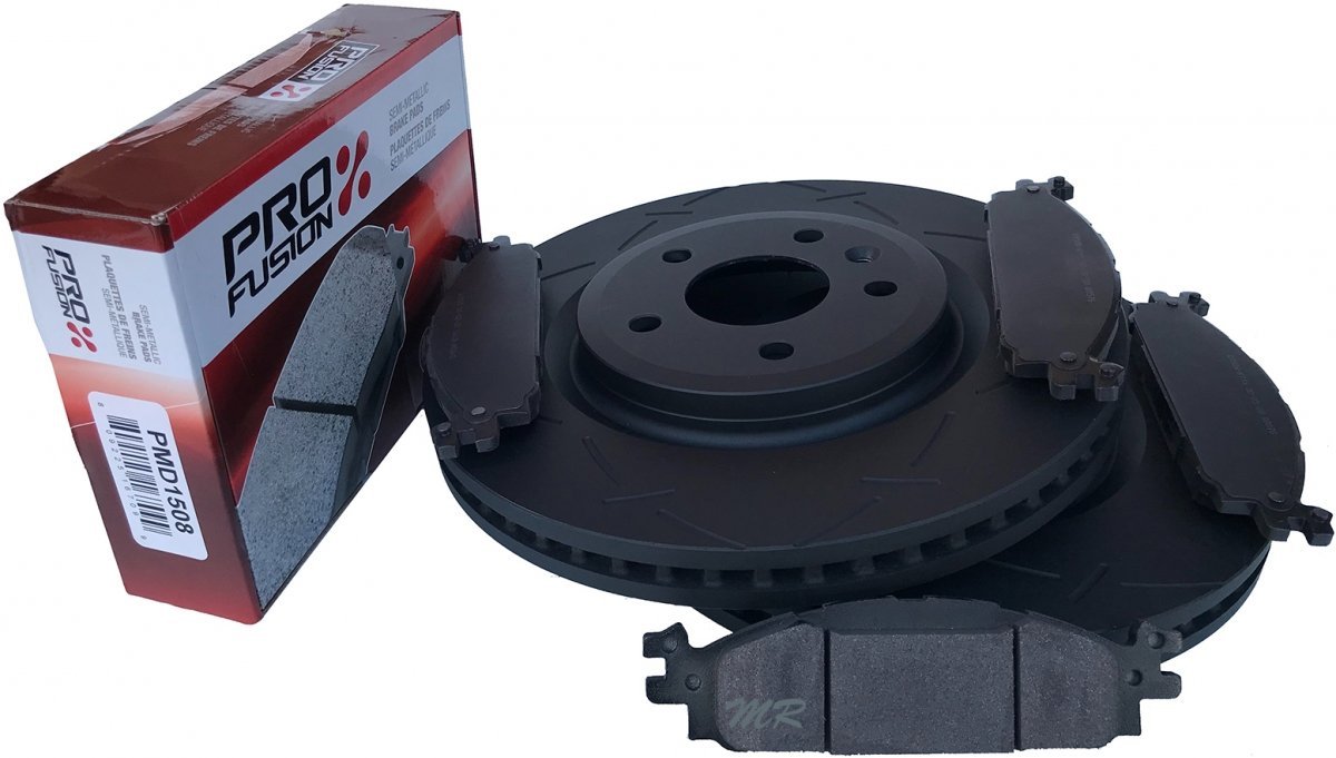Przednie klocki + NACINANE tarcze hamulcowe BB-TECH 325mm Ford Explorer 2011-2019