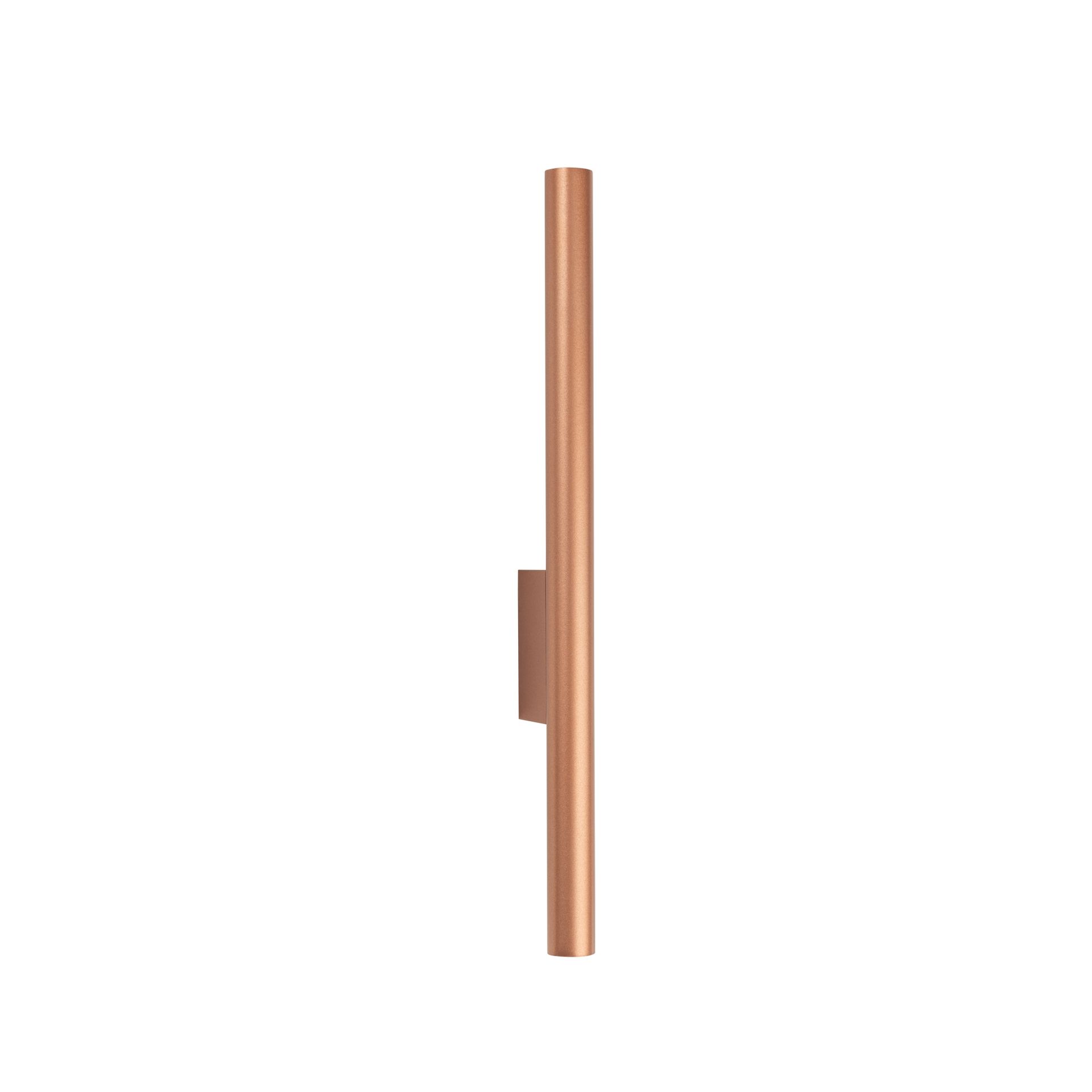 Kinkiet smukła tuba LASER WALL 2x G9 wys. 40cm satynowy czekoladowy