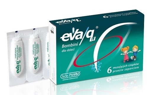 SOLPHARM SP. Z O.O. EvaQu Bambini czopki przeciw zaparciom dla dzieci 6 sztuk 9082765